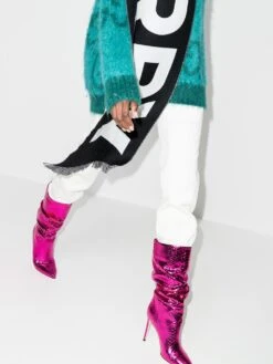 Femme Paris Texas Bottes Froncées à Bout Pointu 105 Mm -Salvatore Ferragauio Magasin 15304865 29872832 1000