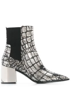 Femme Casadei Bottes Ă Effet Peau De Crocodile