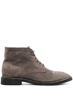 Homme Alberto Fasciani Bottes En Daim à Lacets