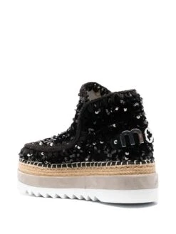 Femme Mou Bottes à Ornements De Sequins Brodés -Salvatore Ferragauio Magasin 16724966 32879456 1000