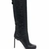 Femme Off-White Bottes Allen à Effet Peau De Crocodile -Salvatore Ferragauio Magasin 16866619 34006797 1000