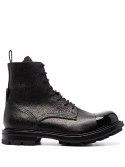 Homme Alexander McQueen Bottes Wander En Cuir