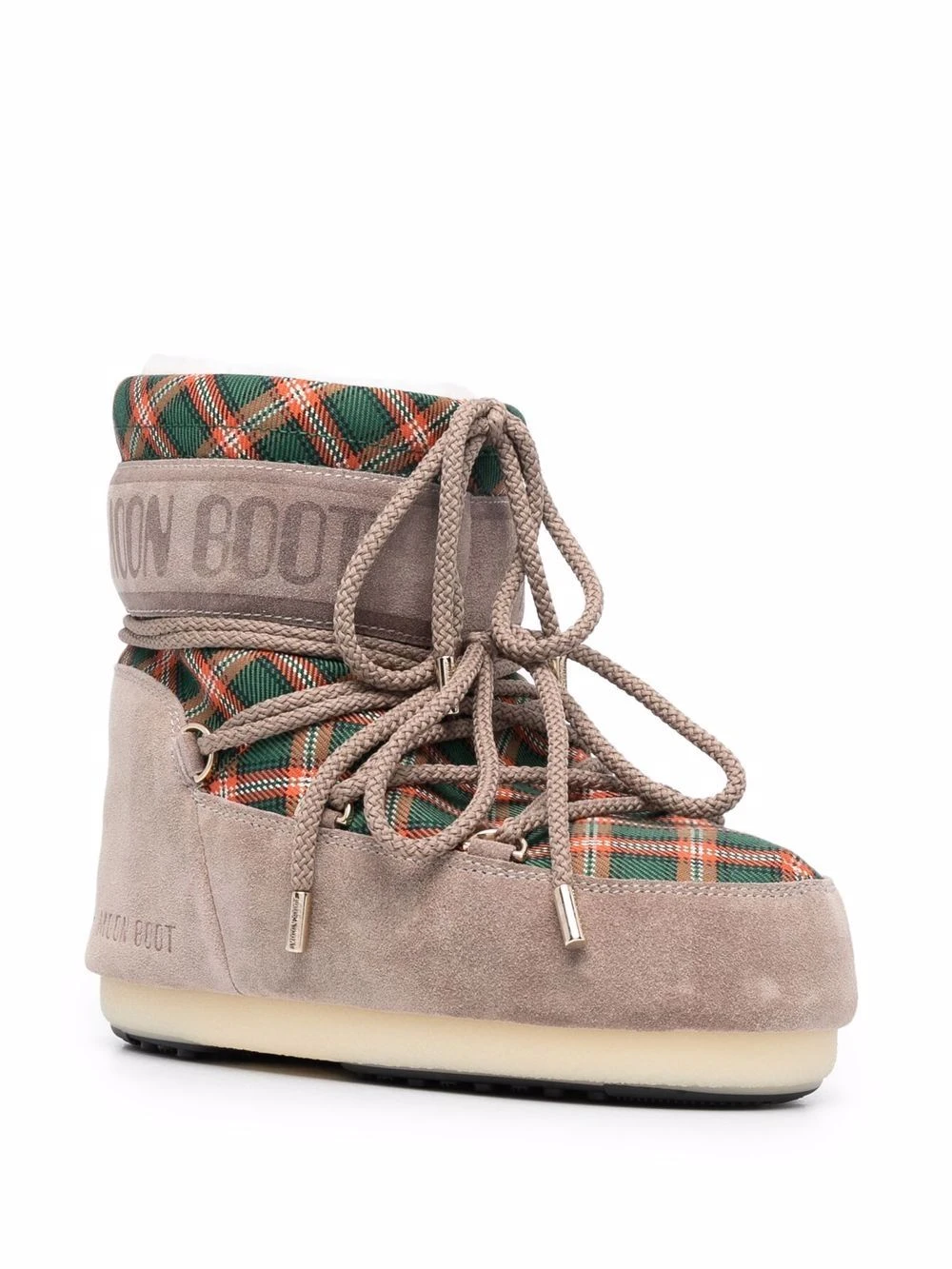 Femme Moon Boot Bottes Lacées à Motif Tartan 4 Femme Moon Boot Bottes Lacées à Motif Tartan – Image 2