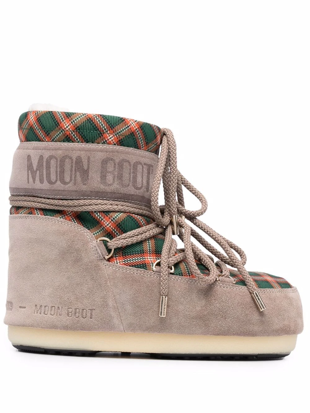 Femme Moon Boot Bottes Lacées à Motif Tartan 3 Femme Moon Boot Bottes Lacées à Motif Tartan