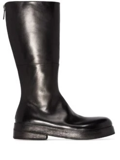 Homme Marsèll Bottes En Cuir à Fermeture Zippée