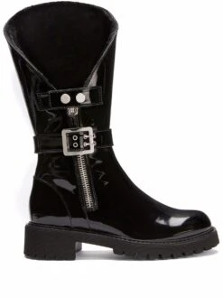 Femme Giuseppe Zanotti Bottes Rain En Cuir Verni