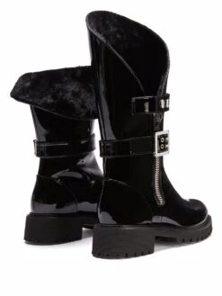 Femme Giuseppe Zanotti Bottes Rain En Cuir Verni -Salvatore Ferragauio Magasin 17053466 34380394 1000