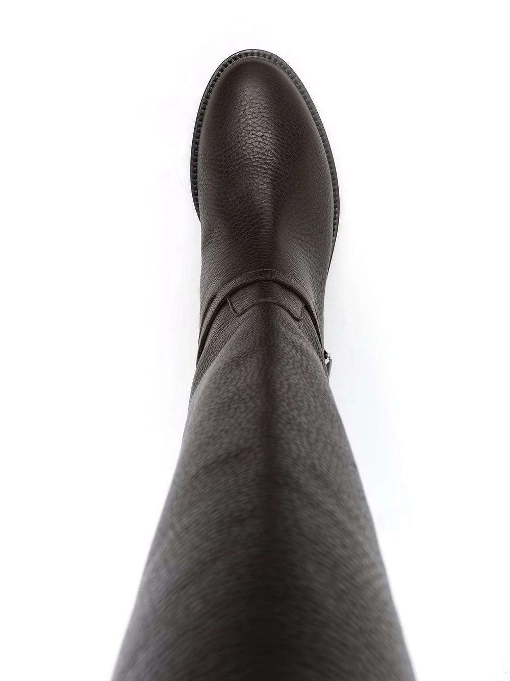 Femme Sergio Rossi Bottes En Cuir Grainé à Talon épais 6 Femme Sergio Rossi Bottes En Cuir Grainé à Talon épais – Image 4