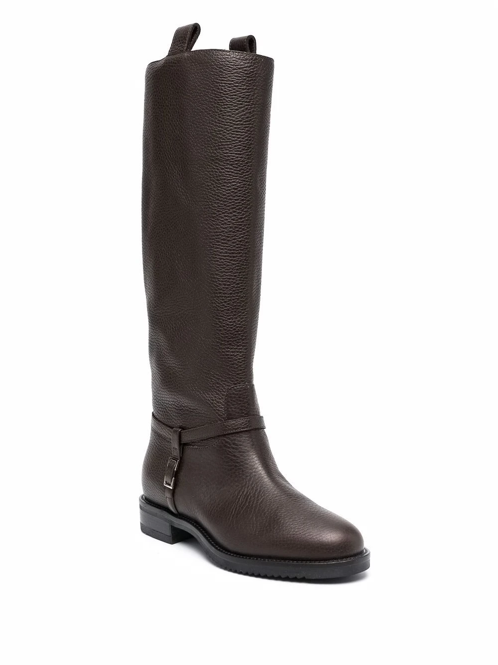 Femme Sergio Rossi Bottes En Cuir Grainé à Talon épais 4 Femme Sergio Rossi Bottes En Cuir Grainé à Talon épais – Image 2