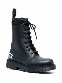 Femme VETEMENTS Bottes En Cuir à Logo Imprimé -Salvatore Ferragauio Magasin 17219015 34999382 1000