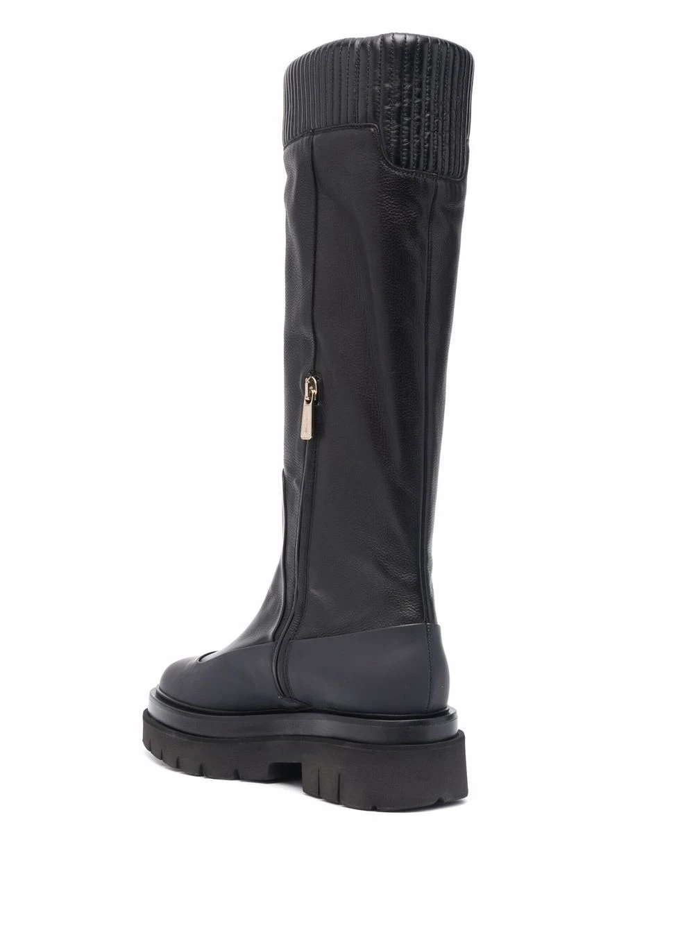 Femme Santoni Bottes Nervurées En Cuir 5 Femme Santoni Bottes Nervurées En Cuir – Image 3