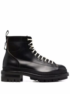 Homme Dsquared2 Bottes En Cuir à Lacets