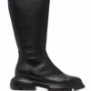 Femme Emporio Armani Bottes En Cuir Grainé