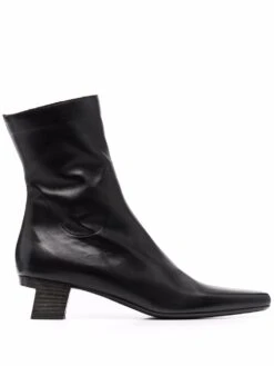 Femme Marsèll Bottes En Cuir à Bout Carré