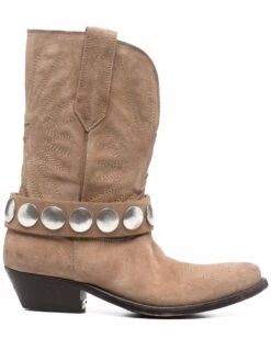 Femme Golden Goose Bottes En Daim à Boucles