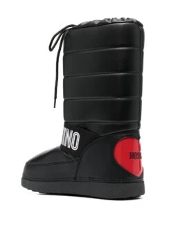 Femme Love Moschino Bottes Matelassées à Bande Logo -Salvatore Ferragauio Magasin 18147069 40622602 1000