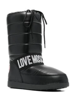Femme Love Moschino Bottes Matelassées à Bande Logo -Salvatore Ferragauio Magasin 18147069 40624456 1000