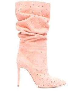 Femme Paris Texas Bottes Strassées Holly En Daim