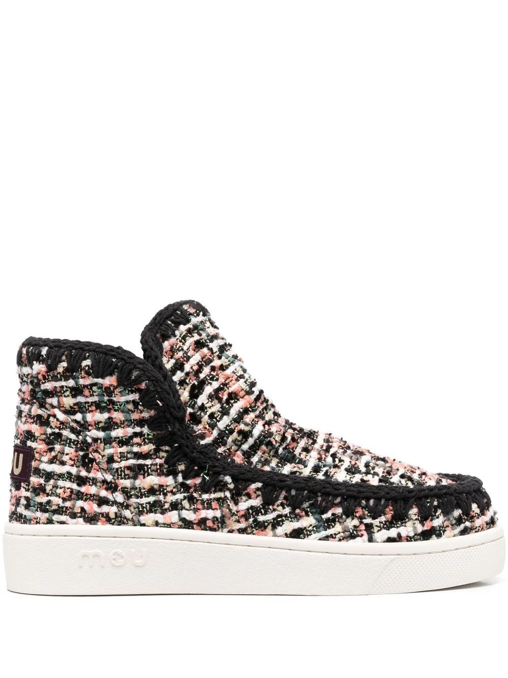 Femme Mou Bottes à Design En Tweed 3 Femme Mou Bottes à Design En Tweed