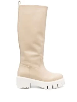 Femme Patrizia Pepe Bottes Urban Bikers En Cuir