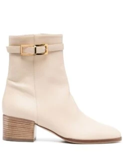 Femme Sergio Rossi Bottes En Cuir à Détail De Boucle 60 Mm