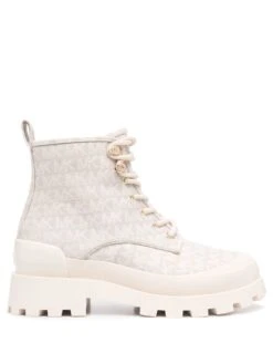 Femme Michael Michael Kors Bottes Lacées En Cuir à Motif Monogrammé