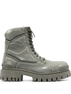 Homme Balenciaga Bottes à Effet Usé