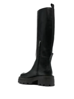 Femme Sergio Rossi Bottes En Cuir à Bout Carré -Salvatore Ferragauio Magasin 18516595 40873344 1000