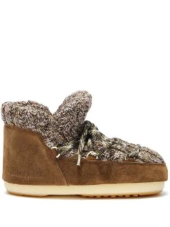 Femme Moon Boot Bottes Lacées En Maille