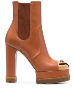 Femme Casadei Bottes Ă Bout Contrastant