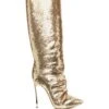 Femme Casadei Bottes En Cuir à Sequins -Salvatore Ferragauio Magasin 18518566 40432964 1000