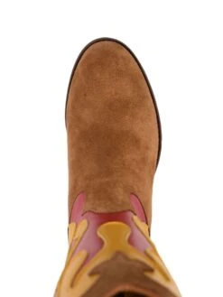 Femme Palm Angels Bottes D&apos;inspiration Western En Cuir De Veau -Salvatore Ferragauio Magasin 18569905 42432084 1000