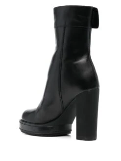 Femme Love Moschino Bottes En Cuir à Plaque Logo 110 Mm -Salvatore Ferragauio Magasin 18610118 40446035 1000