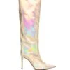 Femme Alexandre Vauthier Bottes à Effet Holographique 100 Mm