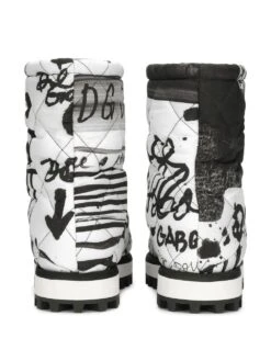Femme Dolce & Gabbana Bottes Matelassées à Imprimé Taches De Peinture -Salvatore Ferragauio Magasin 18665569 40750741 1000