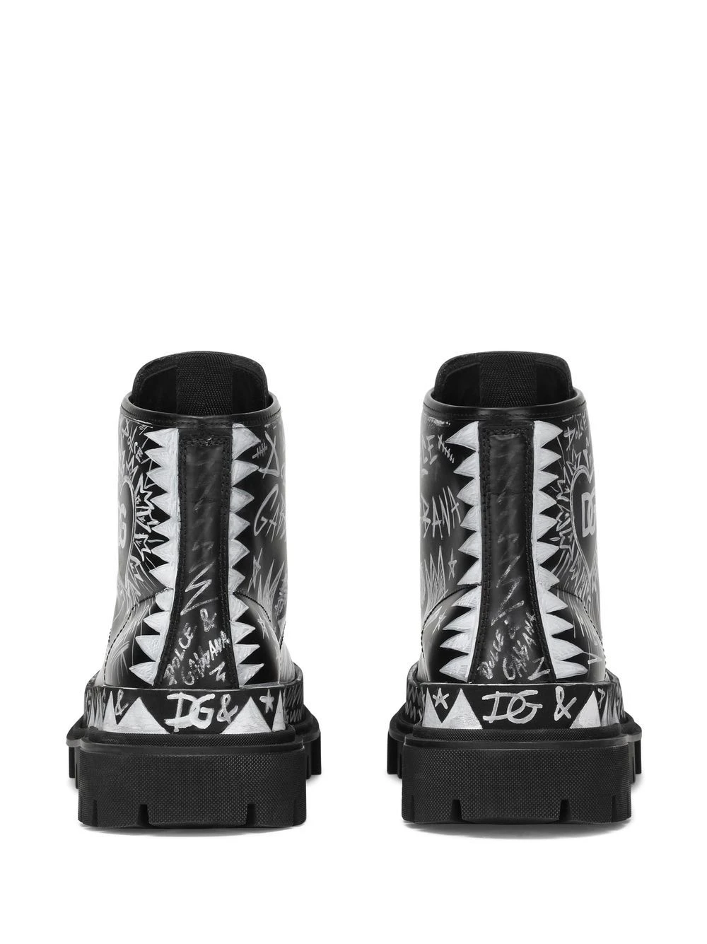 Homme Dolce & Gabbana Bottes Lacées à Imprimé Graffiti 5 Homme Dolce & Gabbana Bottes Lacées à Imprimé Graffiti – Image 3