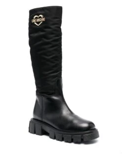 Femme Love Moschino Bottes à Plaque Logo -Salvatore Ferragauio Magasin 18673838 42327745 1000