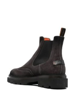 Homme Santoni Bottes En Daim à Perforations -Salvatore Ferragauio Magasin 18735799 40544703 1000