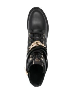 Femme Baldinini Bottes Lacées à Plaque Logo -Salvatore Ferragauio Magasin 18764907 40667826 1000