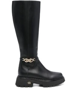 Femme Baldinini Bottes à Plaque Logo