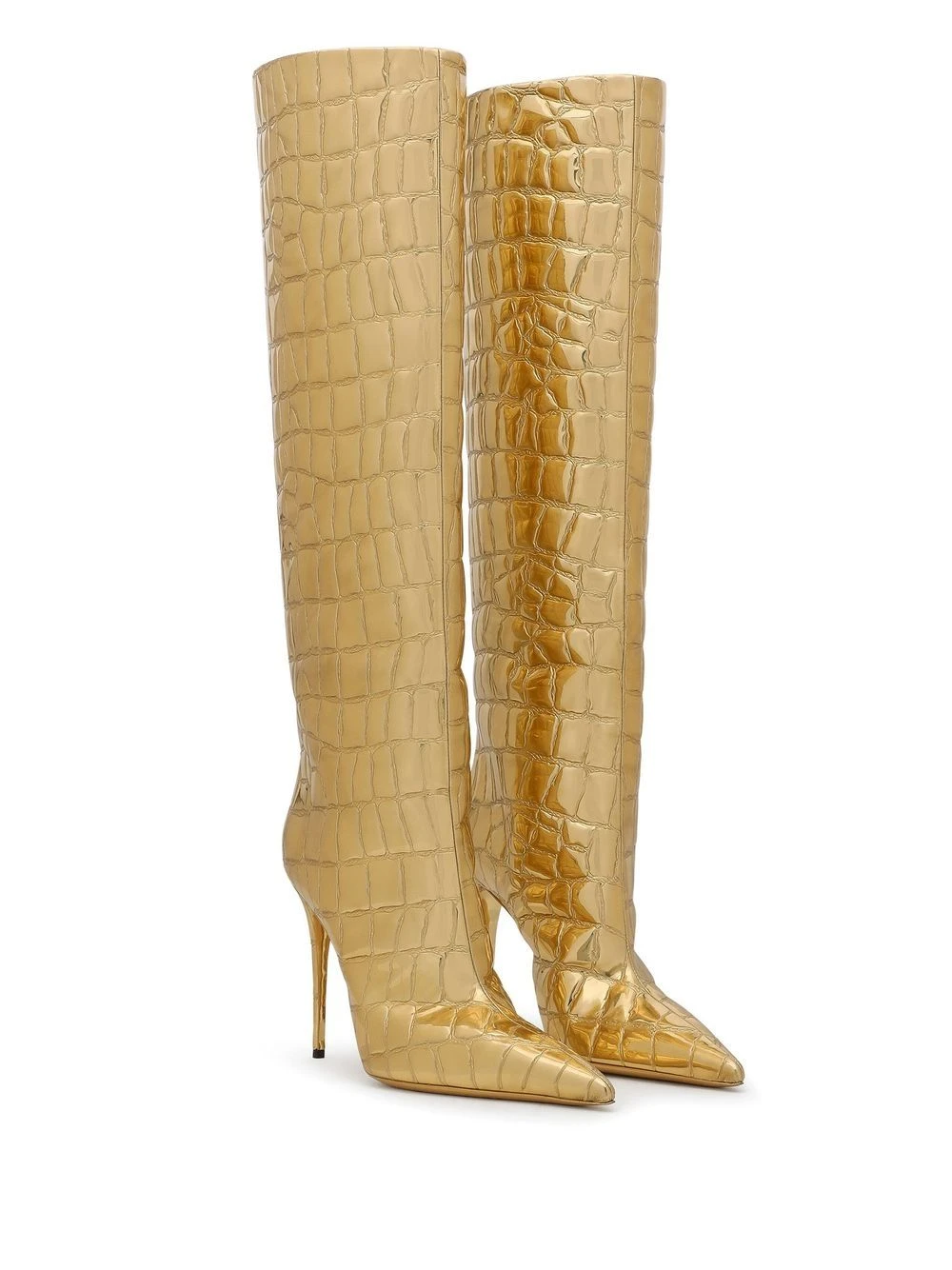 Femme Dolce & Gabbana Bottes Métallisé à Effet Peau De Crocodile 4 Femme Dolce & Gabbana Bottes Métallisé à Effet Peau De Crocodile – Image 2