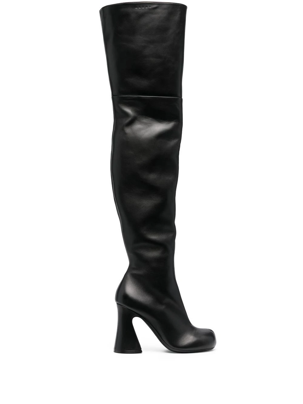 Femme Marni Bottes En Cuir à Talon Sculpté 3 Femme Marni Bottes En Cuir à Talon Sculpté