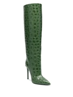 Femme Paris Texas Bottes à Effet Peau De Crocodile 105 Mm -Salvatore Ferragauio Magasin 18833980 40889960 1000