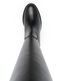 Femme Via Roma 15 Bottes En Cuir à Imprimé Léopard -Salvatore Ferragauio Magasin 18852299 40996564 1000