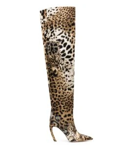 Femme Roberto Cavalli Bottes à Imprimé Animalier 105 Mm