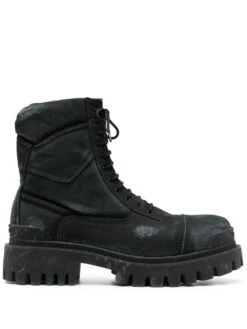 Homme Balenciaga Bottes à Effet Usé