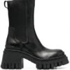 Femme Premiata Bottes En Cuir à Talon épais -Salvatore Ferragauio Magasin 18901860 41206653 1000