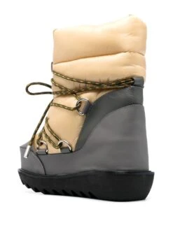 Femme Sacai Bottes Lacées à Empiècement Matelassé -Salvatore Ferragauio Magasin 18914136 42365799 1000