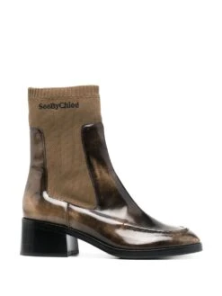 Femme See By Chloé Bottes à Logo Brodé