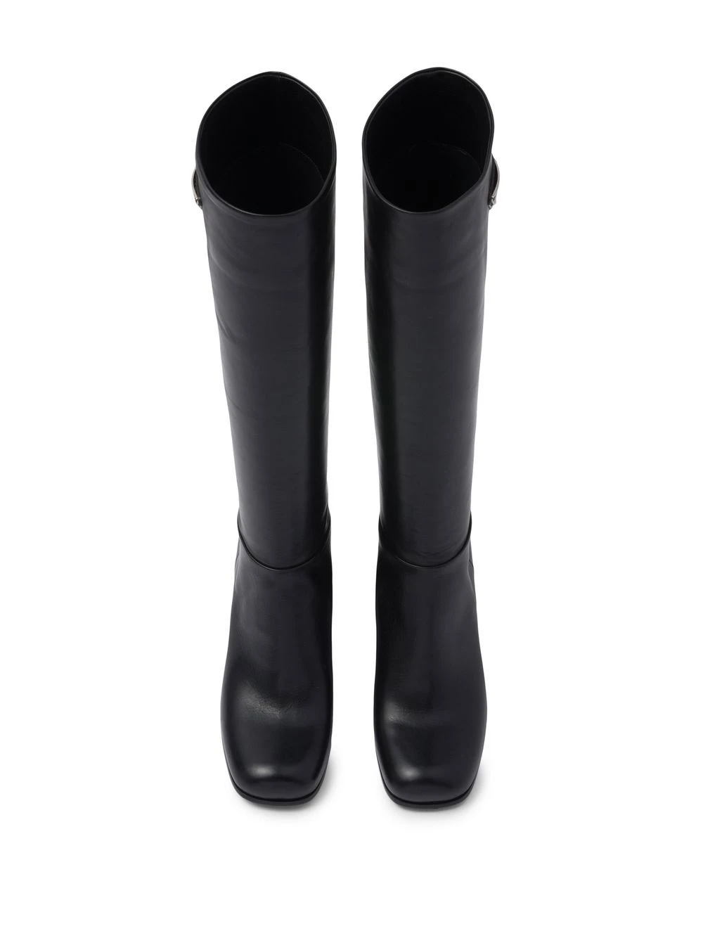 Femme Prada Bottes En Cuir à Plaque Logo 6 Femme Prada Bottes En Cuir à Plaque Logo – Image 4